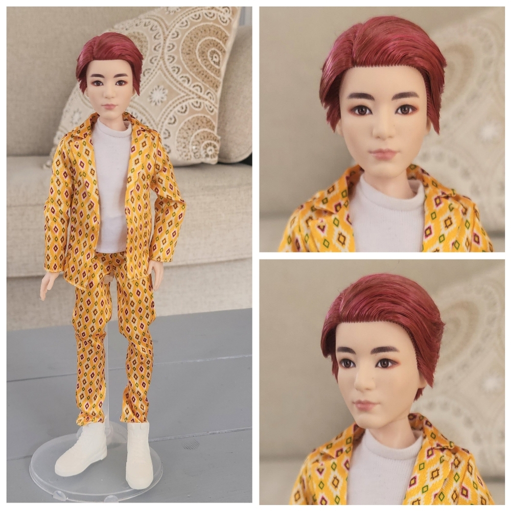 Mattel Ken Barbie Asian Teen Handsome Rooted Red Hair Man Boyfriend Doll
